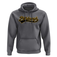 Vintage Pittsburgh Hoodie Varsity Script Retro Sports Jersey Style Baseball Fans