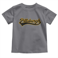 Vintage Pittsburgh Toddler T Shirt Varsity Script Retro Sports Jersey Style Baseball Fans