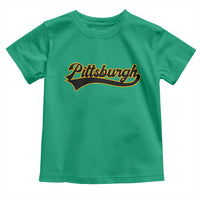 Vintage Pittsburgh Toddler T Shirt Varsity Script Retro Sports Jersey Style Baseball Fans