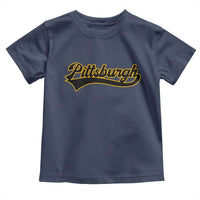 Vintage Pittsburgh Toddler T Shirt Varsity Script Retro Sports Jersey Style Baseball Fans