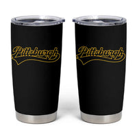 Vintage Pittsburgh Tumbler Cup Varsity Script Retro Sports Jersey Style Baseball Fans
