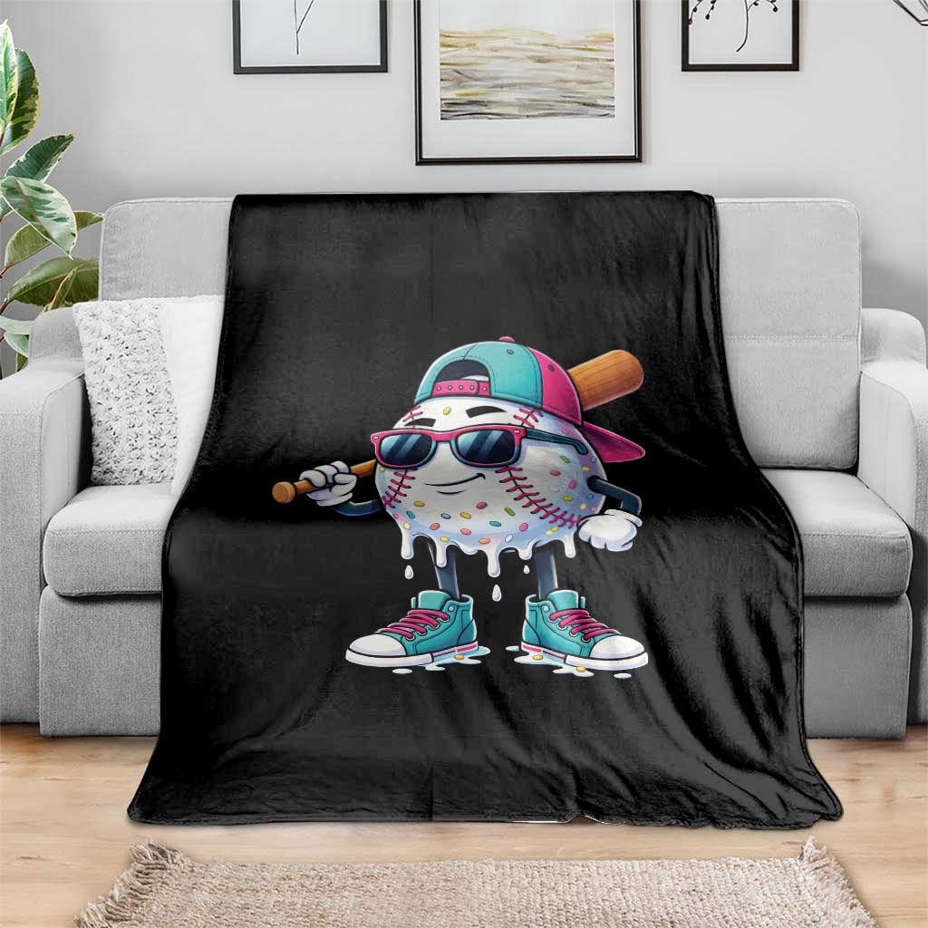 Baseball Life Style Throw Blanket Youth Drip Baseball Boys Kid