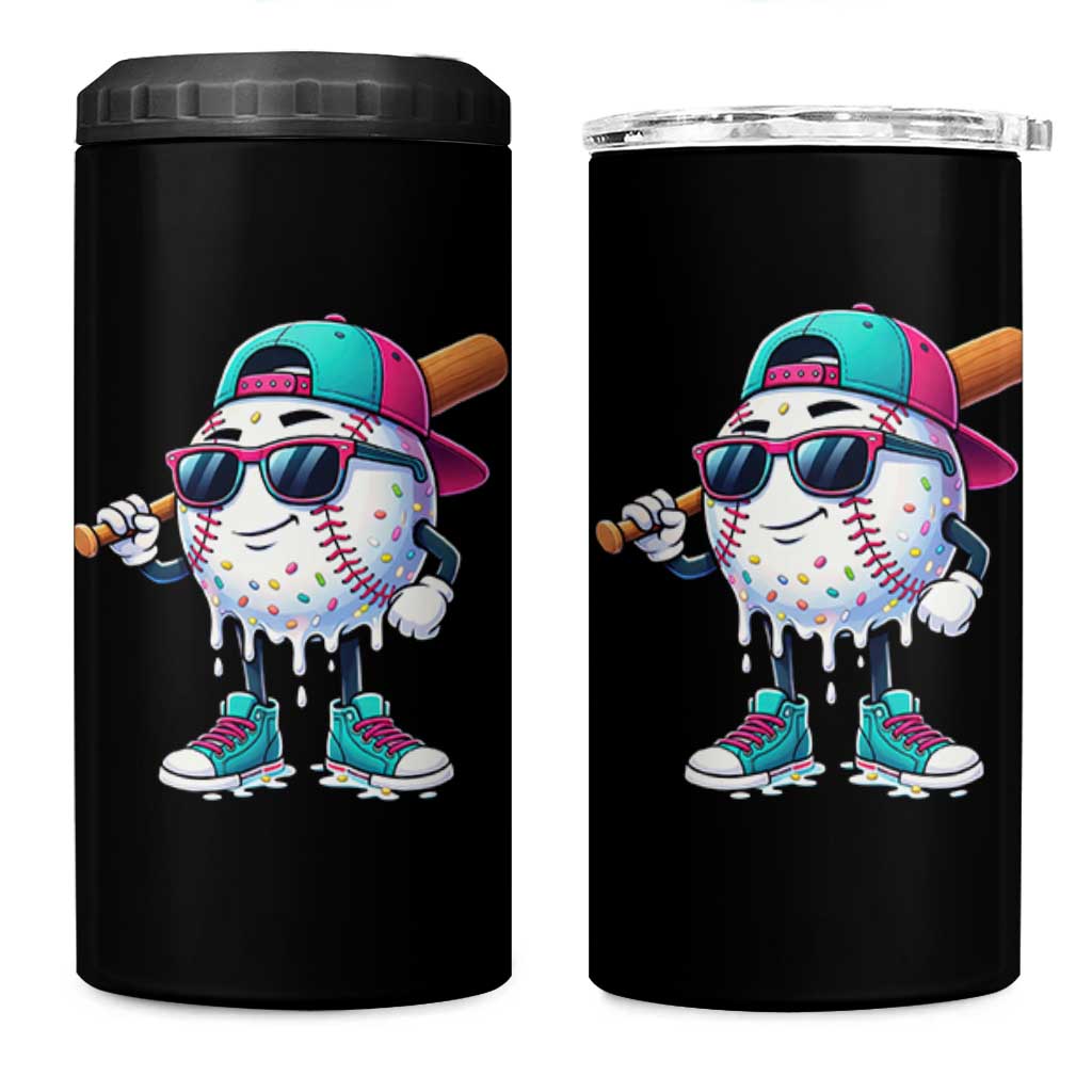 Baseball Life Style 4 in 1 Can Cooler Tumbler Youth Drip Baseball Boys Kid
