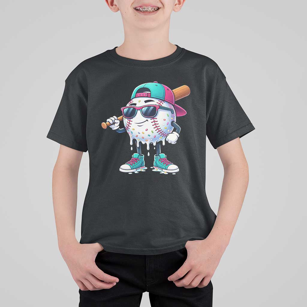 Baseball Life Style T Shirt For Kid Youth Drip Baseball Boys Kid