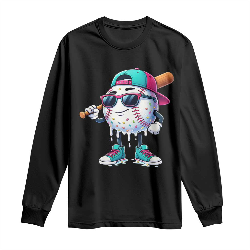 Baseball Life Style Long Sleeve Shirt Youth Drip Baseball Boys Kid