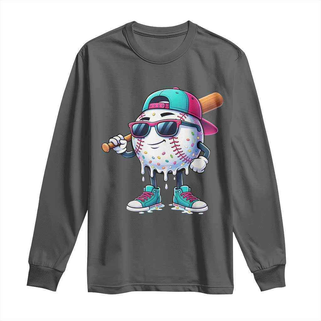 Baseball Life Style Long Sleeve Shirt Youth Drip Baseball Boys Kid