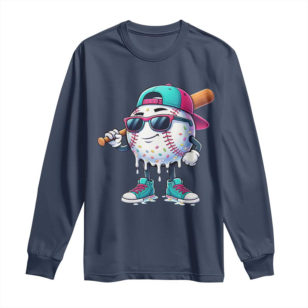 Baseball Life Style Long Sleeve Shirt Youth Drip Baseball Boys Kid