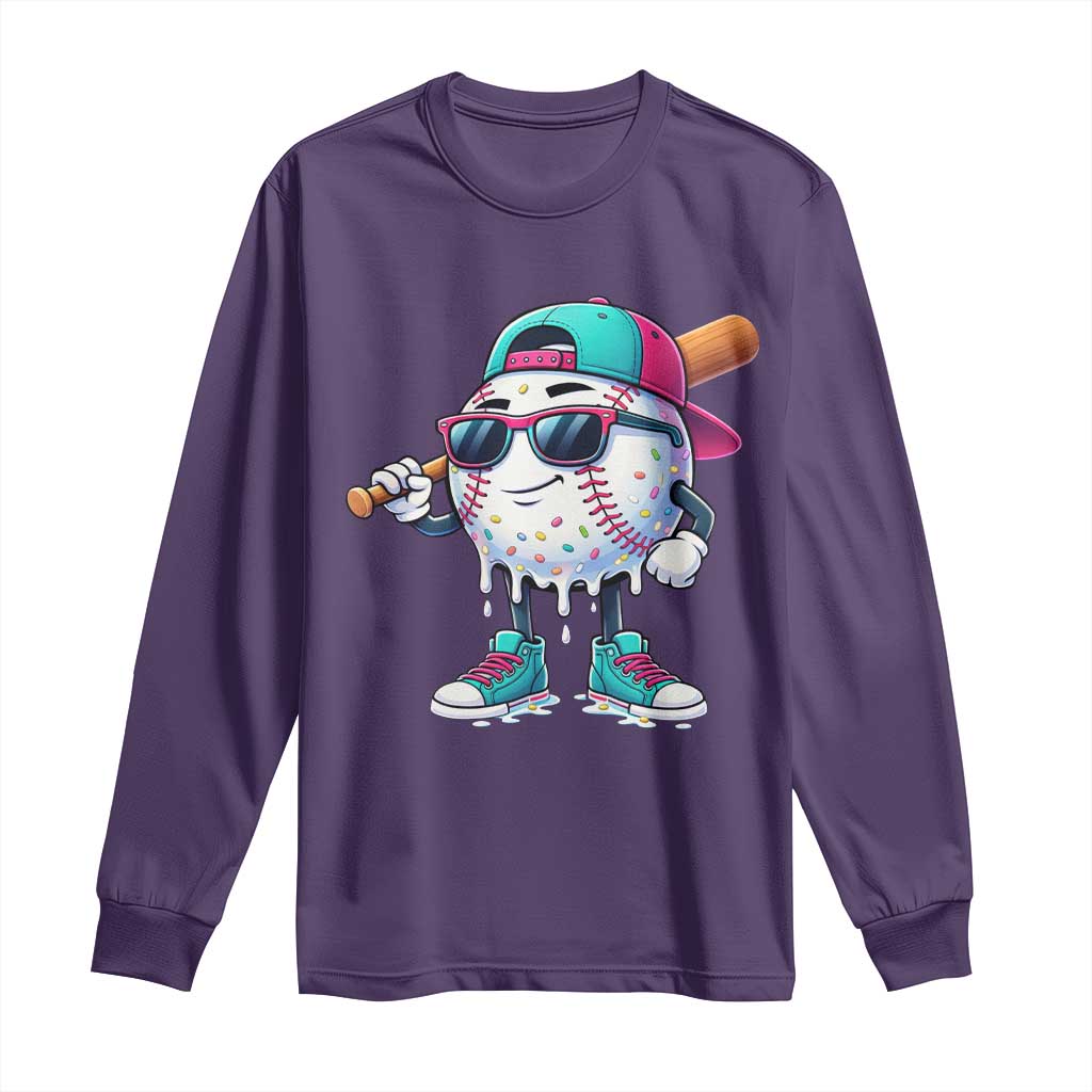 Baseball Life Style Long Sleeve Shirt Youth Drip Baseball Boys Kid