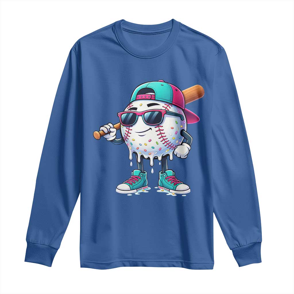 Baseball Life Style Long Sleeve Shirt Youth Drip Baseball Boys Kid