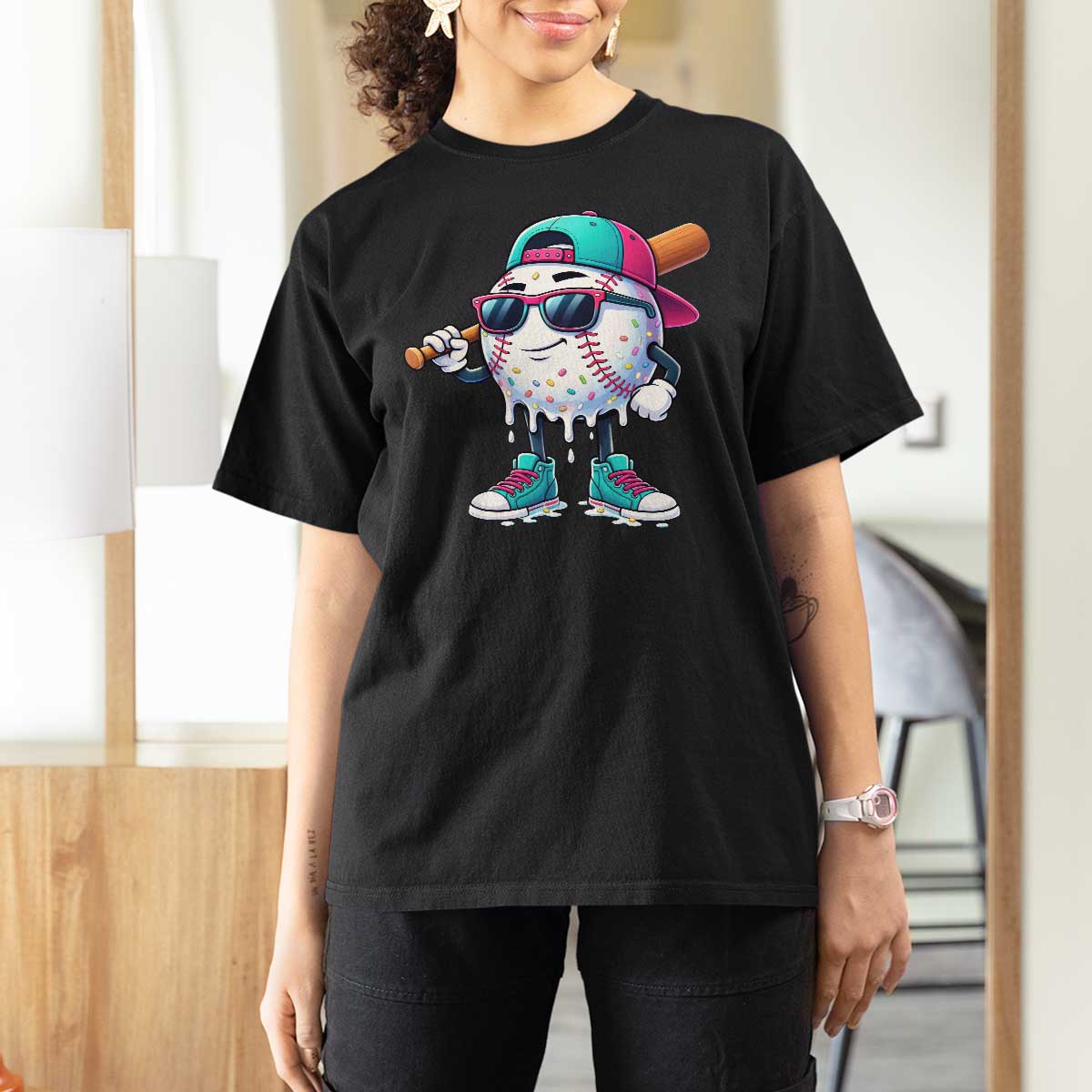 Baseball Life Style T Shirt For Women Youth Drip Baseball Boys Kid