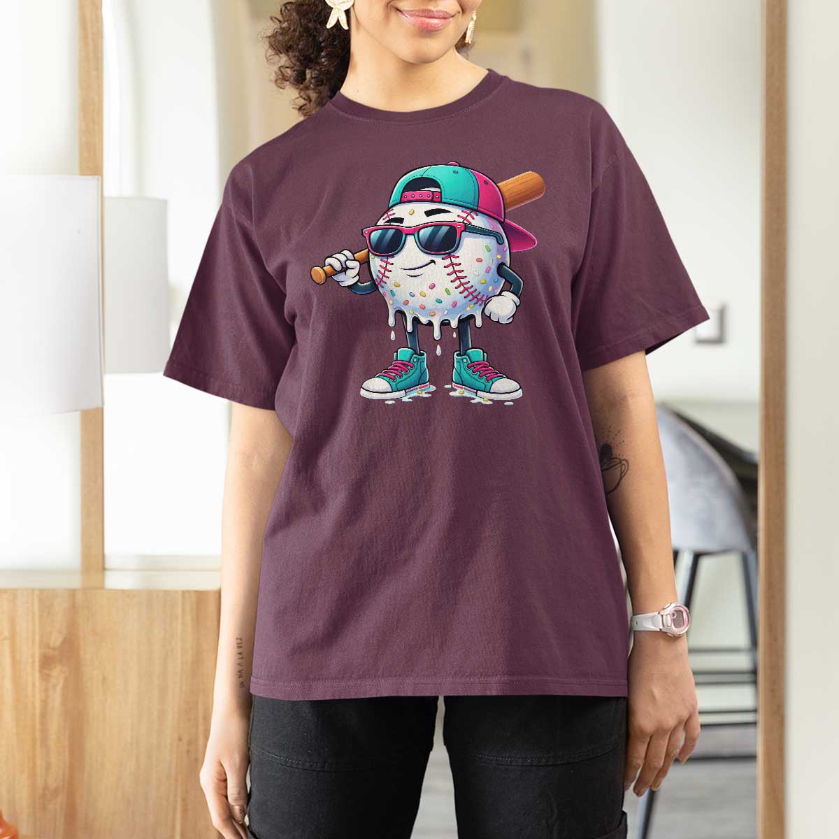 Baseball Life Style T Shirt For Women Youth Drip Baseball Boys Kid