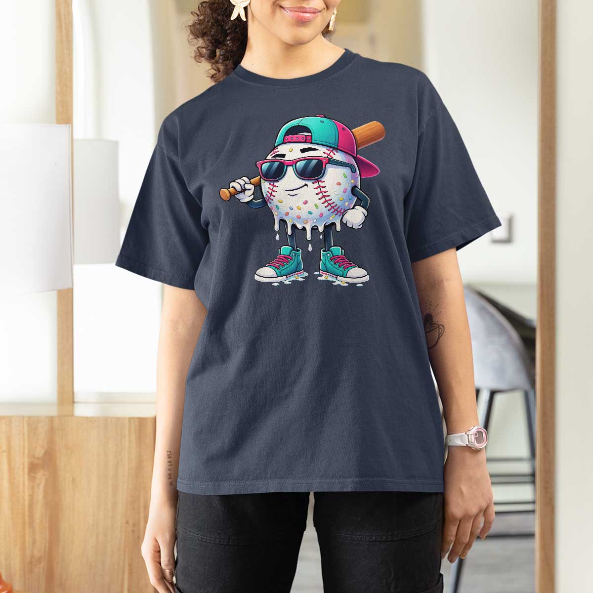 Baseball Life Style T Shirt For Women Youth Drip Baseball Boys Kid