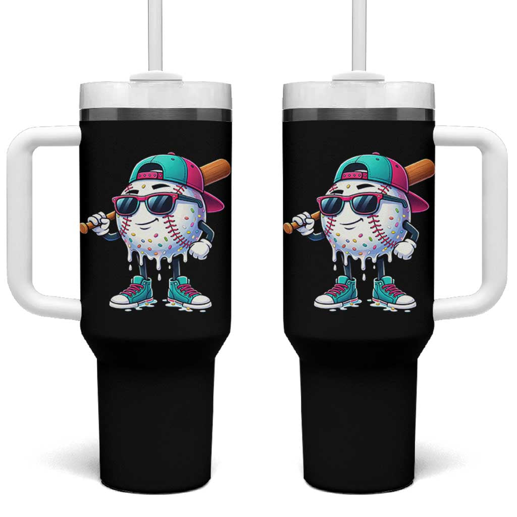 Baseball Life Style Tumbler With Handle Youth Drip Baseball Boys Kid