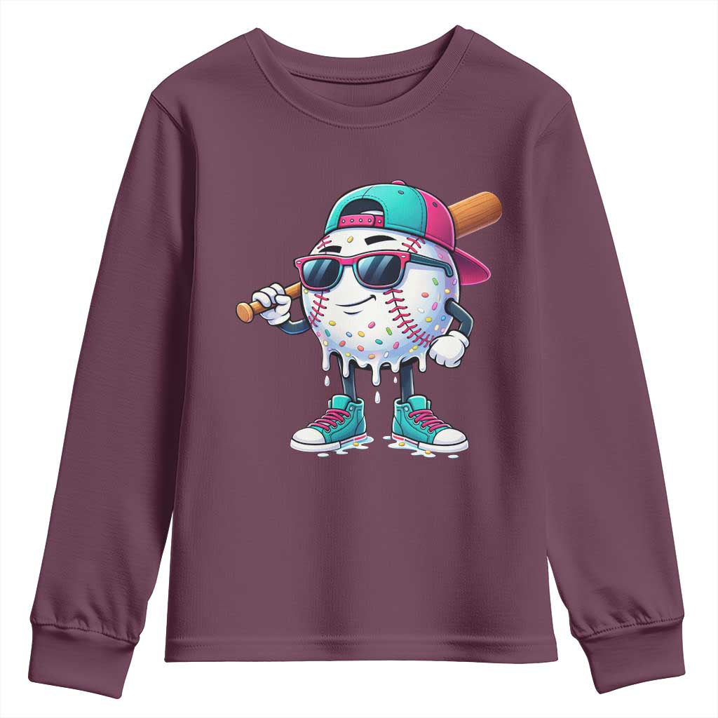 Baseball Life Style Youth Sweatshirt Youth Drip Baseball Boys Kid