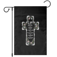 Christian Floral Cross Affirmation Garden Flag Bible Verse Inspirational Faith Girl Christening Floral