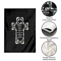 Christian Floral Cross Affirmation Garden Flag Bible Verse Inspirational Faith Girl Christening Floral