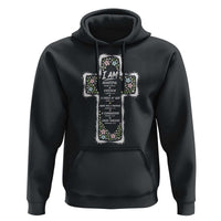 Christian Floral Cross Affirmation Hoodie Bible Verse Inspirational Faith Girl Christening Floral