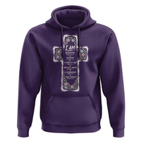 Christian Floral Cross Affirmation Hoodie Bible Verse Inspirational Faith Girl Christening Floral