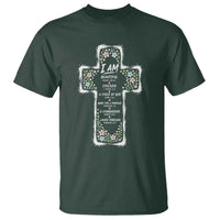 Christian Floral Cross Affirmation T Shirt Bible Verse Inspirational Faith Girl Christening Floral