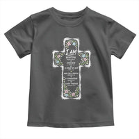 Christian Floral Cross Affirmation Toddler T Shirt Bible Verse Inspirational Faith Girl Christening Floral