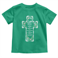 Christian Floral Cross Affirmation Toddler T Shirt Bible Verse Inspirational Faith Girl Christening Floral