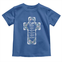Christian Floral Cross Affirmation Toddler T Shirt Bible Verse Inspirational Faith Girl Christening Floral