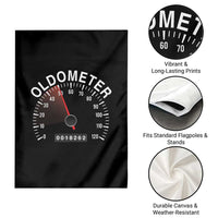 Funny 50th Birthday Garden Flag Oldometer Odometer 50 Year Old Joke