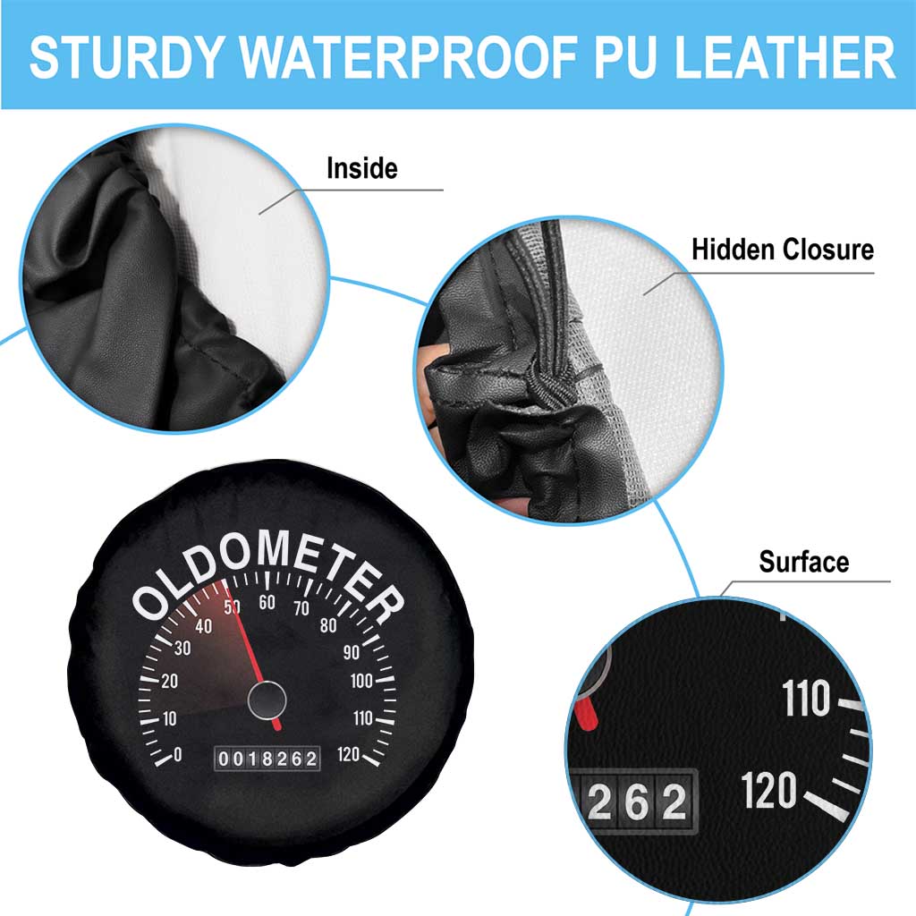 Funny 50th Birthday Spare Tire Cover Oldometer Odometer 50 Year Old Joke