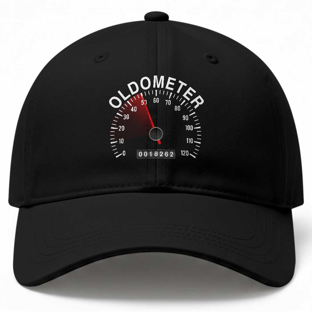 Funny 50th Birthday Baseball Cap Oldometer Odometer 50 Year Old Joke