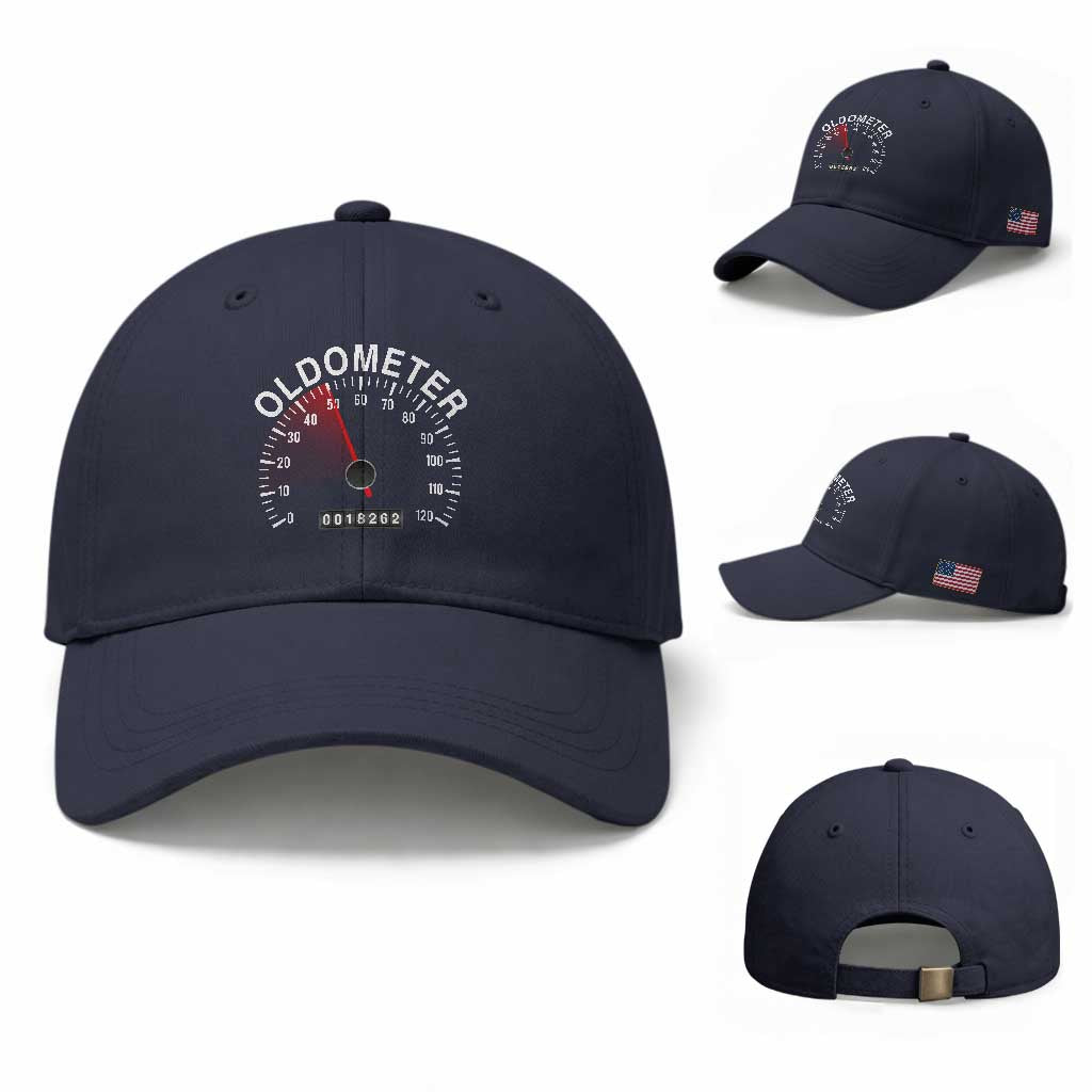 Funny 50th Birthday Baseball Cap Oldometer Odometer 50 Year Old Joke