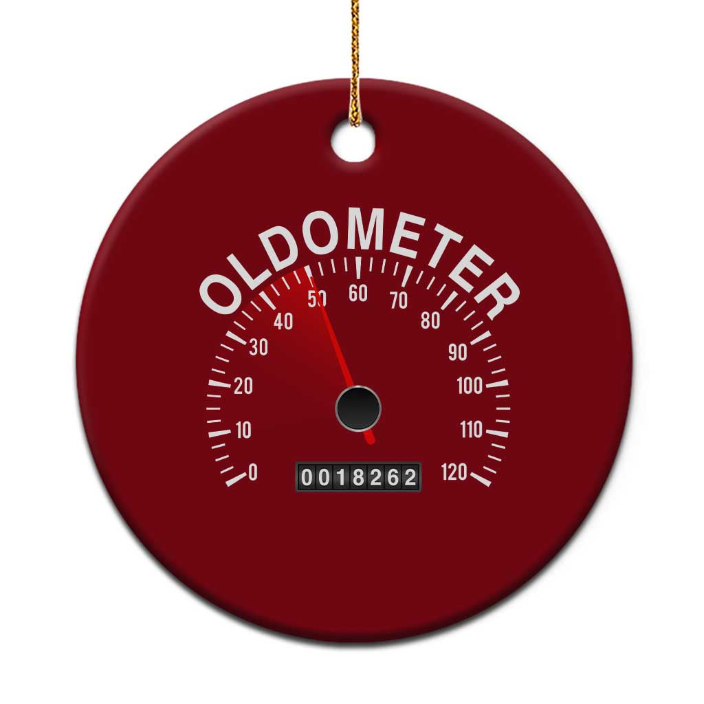 Funny 50th Birthday Ceramic Ornament Oldometer Odometer 50 Year Old Joke