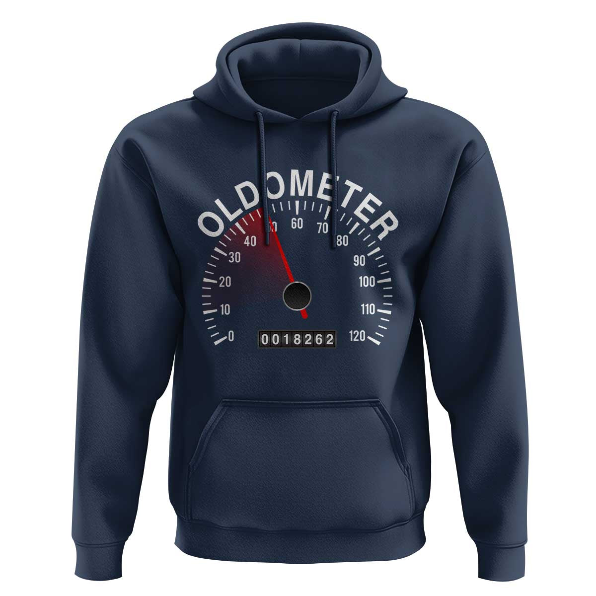 Funny 50th Birthday Hoodie Oldometer Odometer 50 Year Old Joke