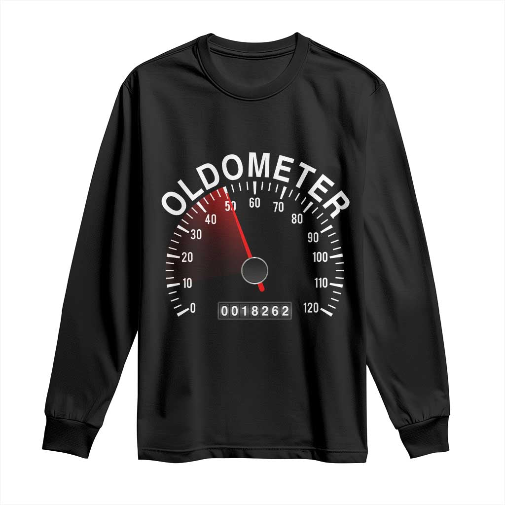 Funny 50th Birthday Long Sleeve Shirt Oldometer Odometer 50 Year Old Joke