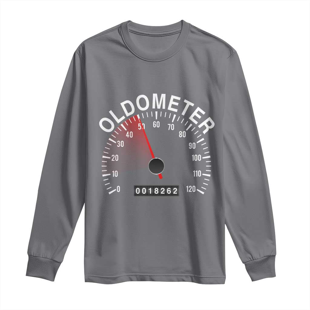 Funny 50th Birthday Long Sleeve Shirt Oldometer Odometer 50 Year Old Joke