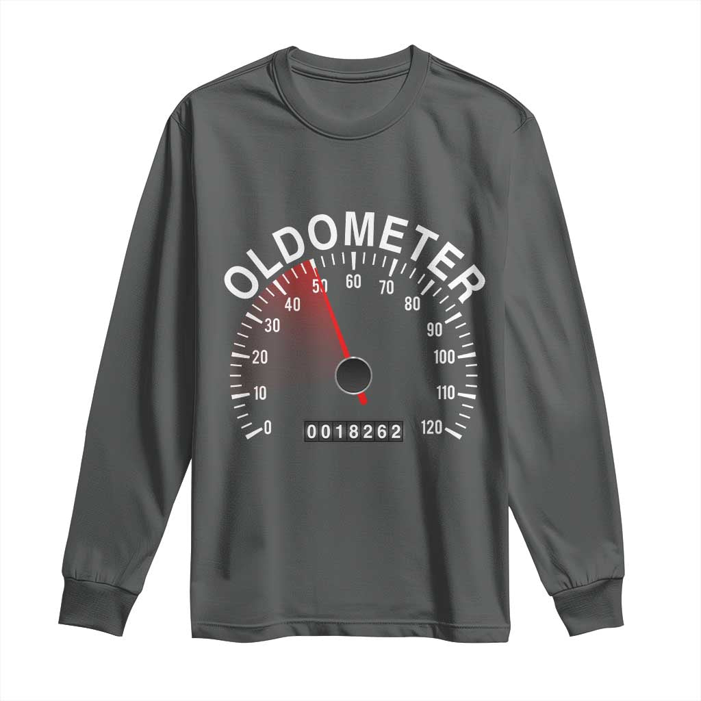 Funny 50th Birthday Long Sleeve Shirt Oldometer Odometer 50 Year Old Joke