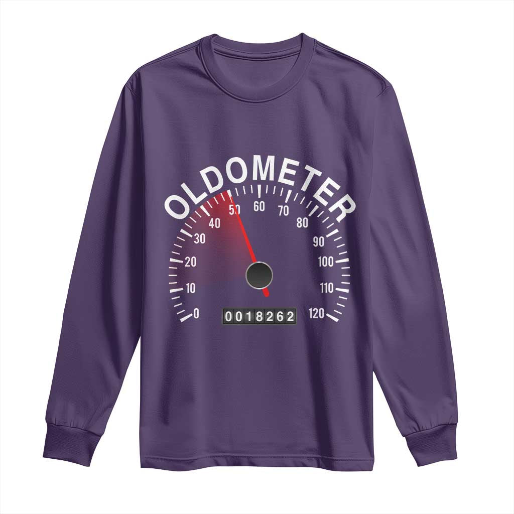 Funny 50th Birthday Long Sleeve Shirt Oldometer Odometer 50 Year Old Joke
