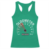 Funny 50th Birthday Racerback Tank Top Oldometer Odometer 50 Year Old Joke
