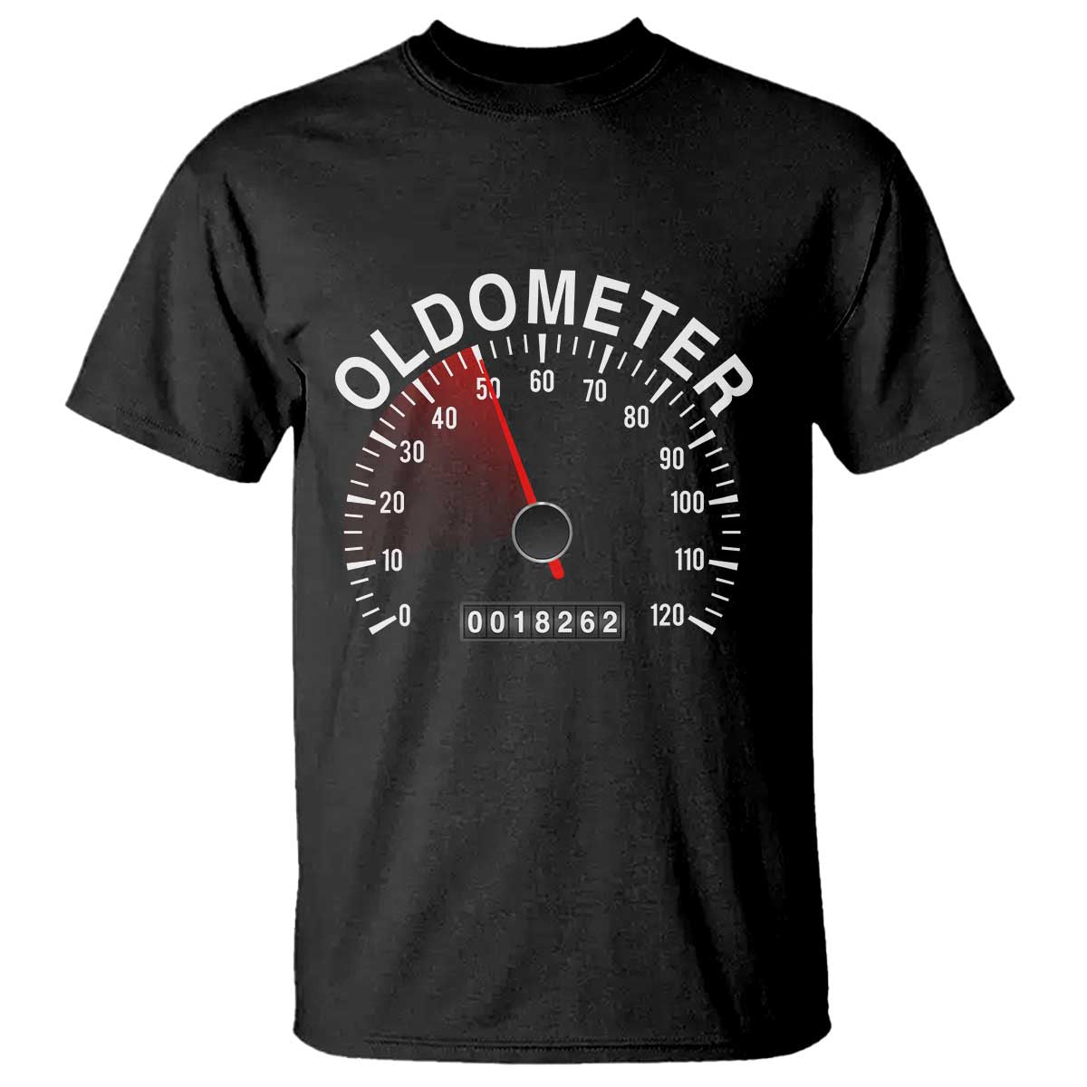 Funny 50th Birthday T Shirt Oldometer Odometer 50 Year Old Joke