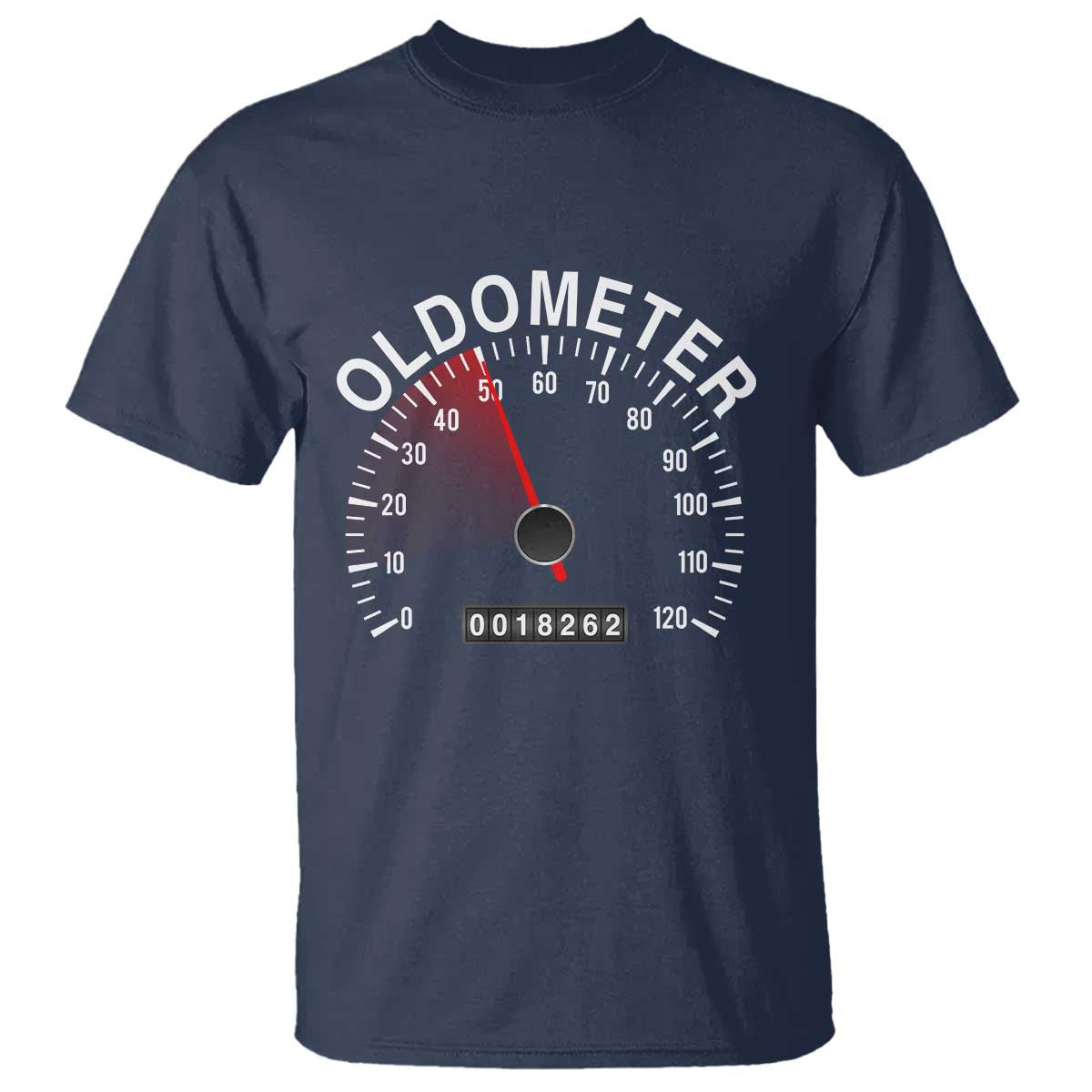 Funny 50th Birthday T Shirt Oldometer Odometer 50 Year Old Joke