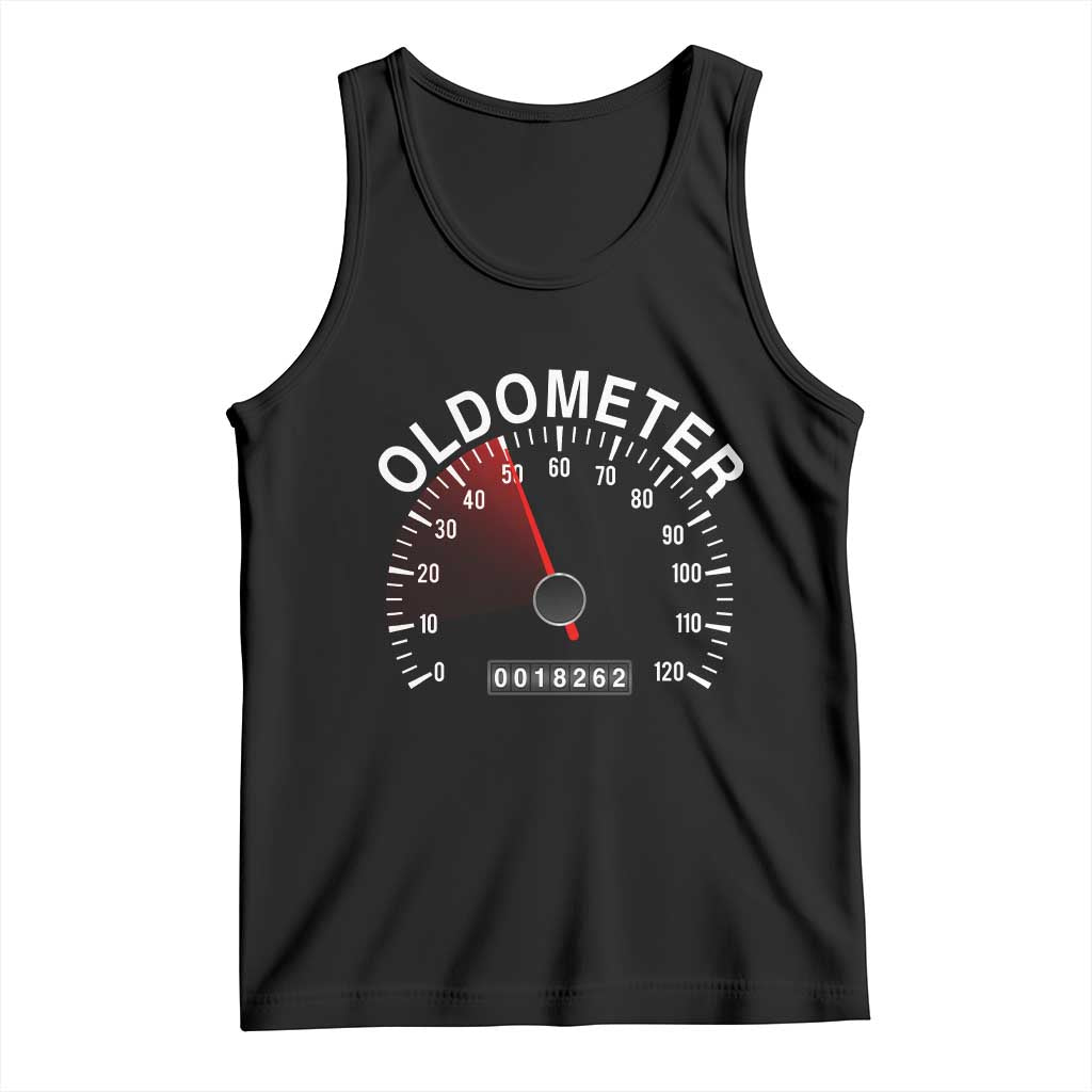 Funny 50th Birthday Tank Top Oldometer Odometer 50 Year Old Joke