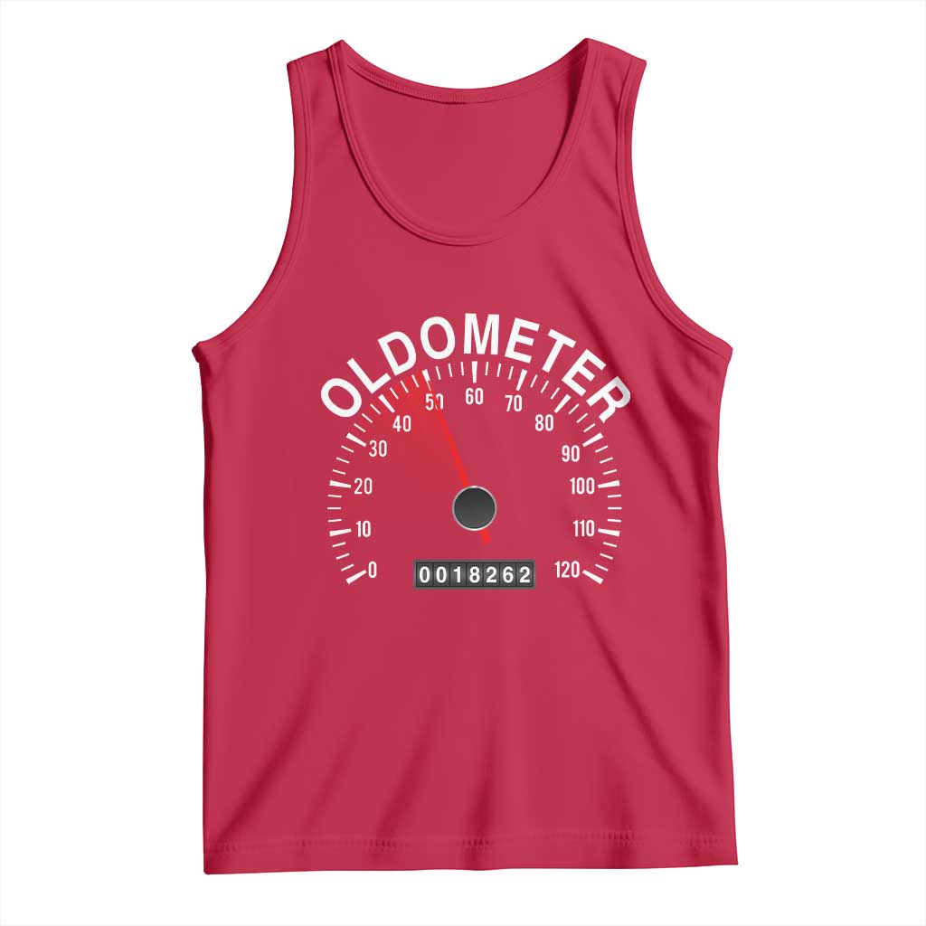 Funny 50th Birthday Tank Top Oldometer Odometer 50 Year Old Joke