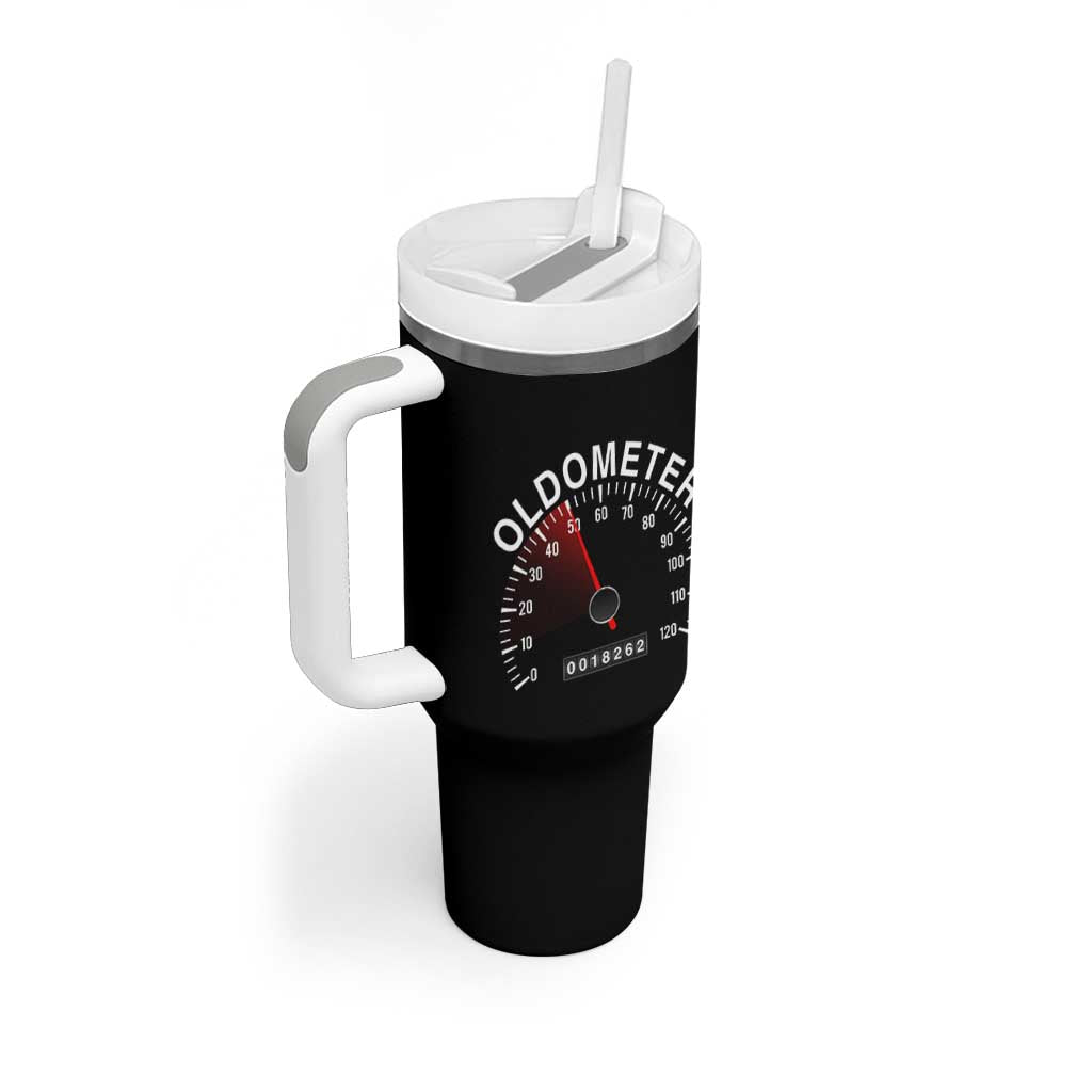 Funny 50th Birthday Tumbler With Handle Oldometer Odometer 50 Year Old Joke