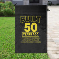 Funny 50th Birthday Garden Flag Galaxy Built 50 Years Ago Parts Original
