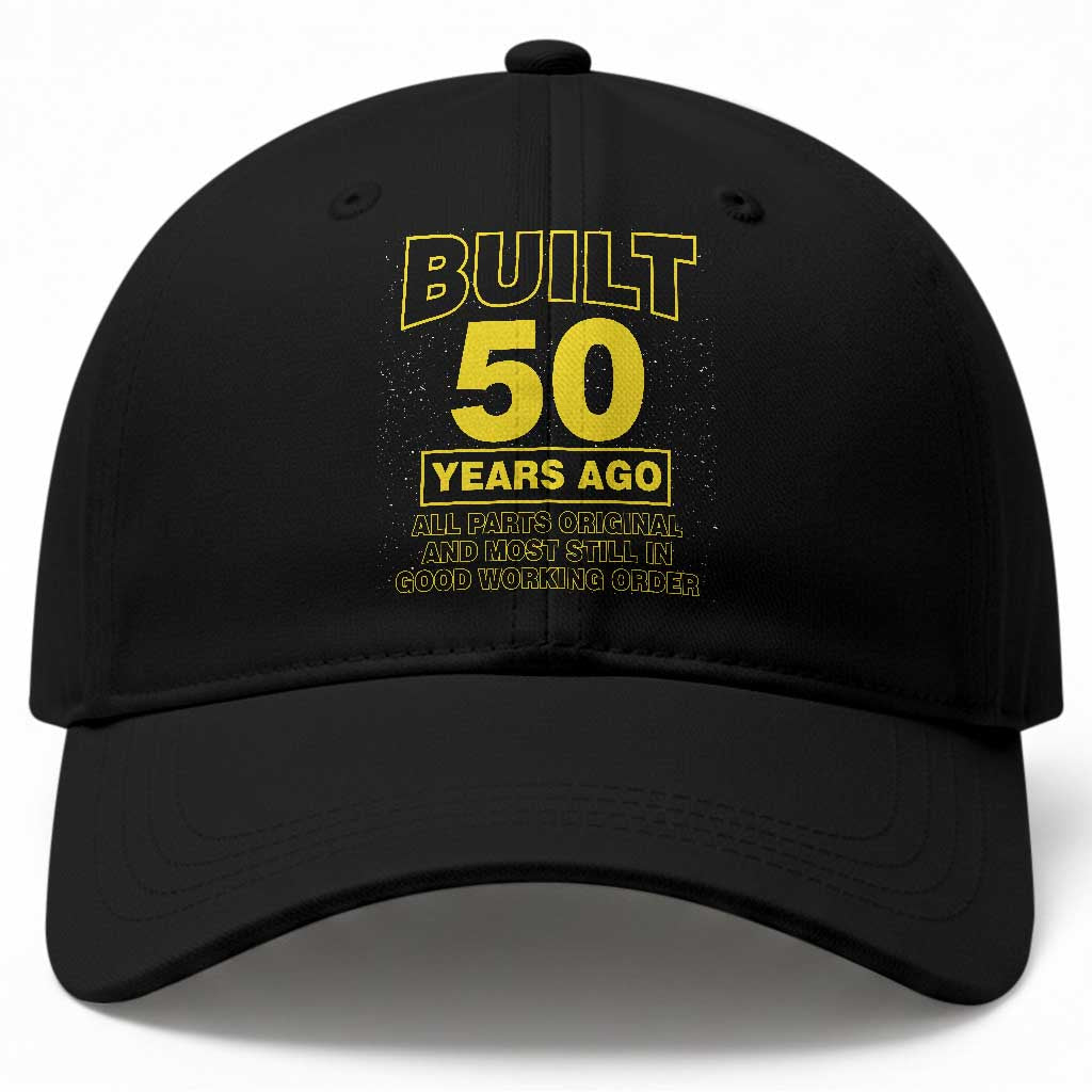 Funny 50th Birthday Baseball Cap Galaxy Built 50 Years Ago Parts Original