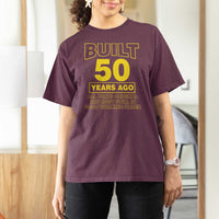 Funny 50th Birthday T Shirt For Women Galaxy Built 50 Years Ago Parts Original