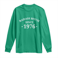 Funny 50th Birthday Long Sleeve Shirt Badass Bih Since 1976