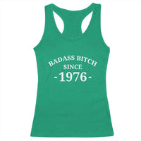 Funny 50th Birthday Racerback Tank Top Badass Bih Since 1976