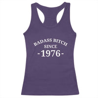 Funny 50th Birthday Racerback Tank Top Badass Bih Since 1976