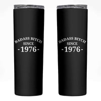 Funny 50th Birthday Skinny Tumbler Badass Bih Since 1976