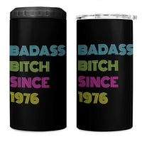 Funny 50th Birthday 4 in 1 Can Cooler Tumbler Retro Vintage Badass Bih Since 1976